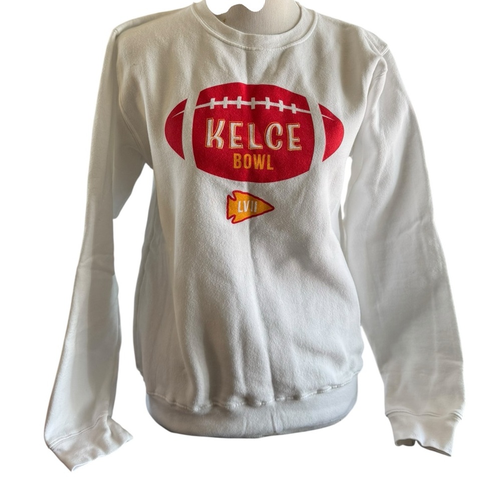 Kelce Bowl White Women's Sweater Size S